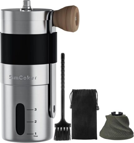 Manual Coffee Grinder, Portabl…