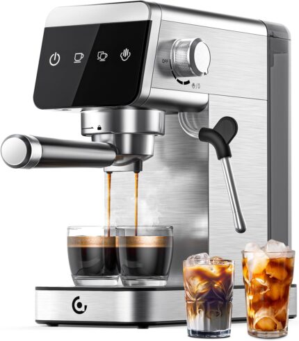 AMZCHEF Coffee Machine 20 Bar,…