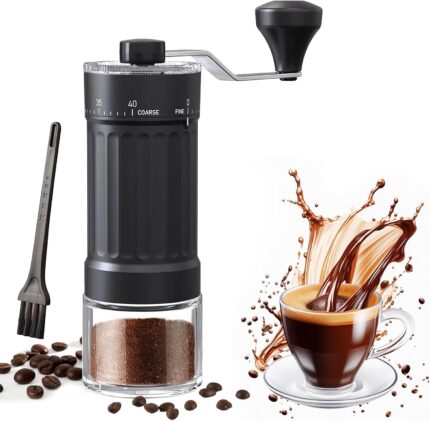Manual Coffee Grinder, Externa…
