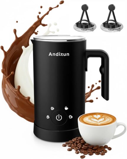 Milk Frother Electric, 4-in-1 …