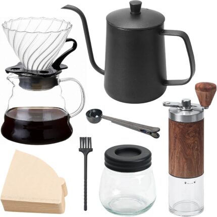 7-Piece Manual Coffee Grinder …