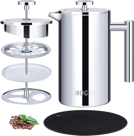 MOGGA Cafetiere 8 cup,1000ml F…