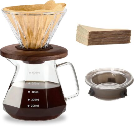 Pour Over Coffee Maker, 600 ml…