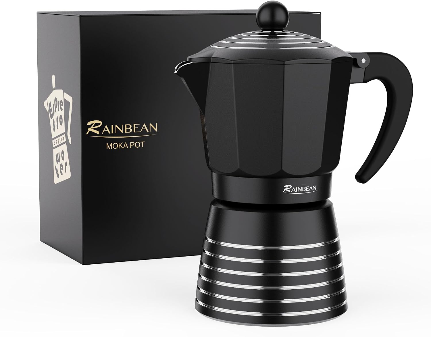 RAINBEAN Moka Pot 6 Cup Set Es… RAINBEAN Moka Pot 6 Cup Set Es…