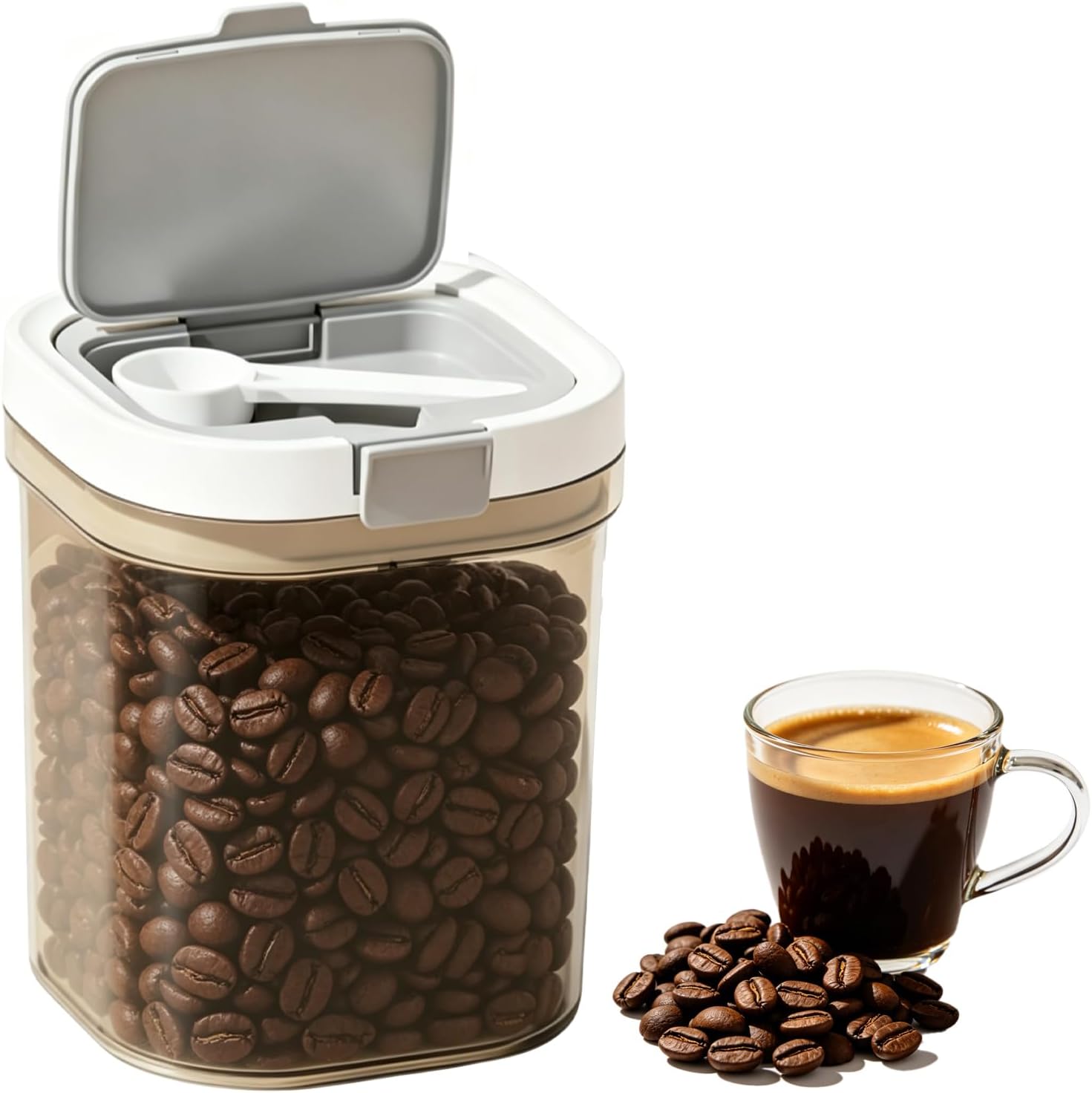 Airtight Coffee Canister with … Airtight Coffee Canister with …