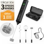 CIRCLE JOY Milk Frother with 3…