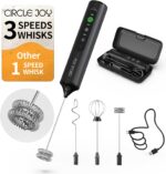 CIRCLE JOY Milk Frother with 3…