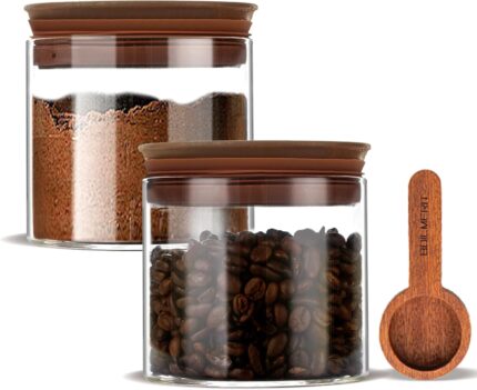 500ml Glass Coffee Canister wi…